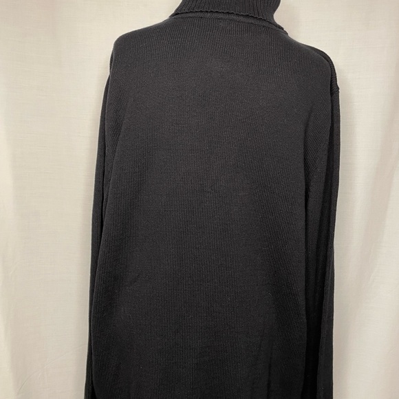 Karen Scott NWTs Black/Blue/White Colorblock Women’s Turtleneck Sweater Size XL - Picture 3 of 6